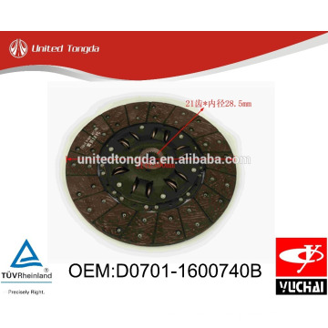 Disque D0701-1600740B d’embrayage du moteur YC4F d’origine Yuchai pour le camion chinois